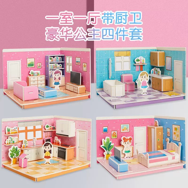 ĐỒ CHƠI LẮP RÁP NGÔI NHÀ 3D XINH XẮN